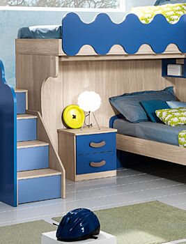 Comodino in legno, Design Moderno, Due Cassetti
