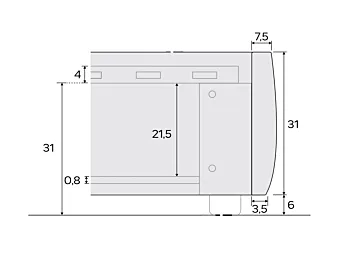 Letto matrimoniale contenitore, 160x190, Antracite