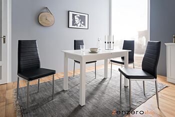 Tavolo di design allungabile L.120 in finitura Bianco opaco