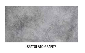 Parete attrezzata larghezza 3 metri, Bianco Frassinato e Spatolato Grafite, Made in Italy