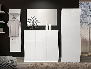 Offerta Madia multiuso a 3 ante finitura Bianco laccato lucido