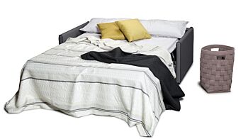 Divano letto moderno, 3 posti in tessuto Antracite