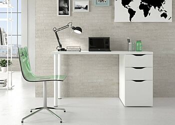 Scrivania con 3 Cassetti colore Bianco Artik