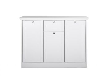 Madia, credenza con 3 ante e 1 cassetto finitura bianca