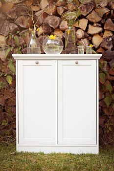 Madia, credenza con 2 ante finitura Bianca