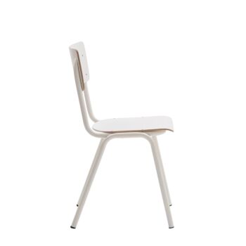 Sedia con fusto bianco con seduta e schienale Bianco