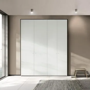 Mobile lavanderia 4 ante, L.210 H.242, Bianco opaco