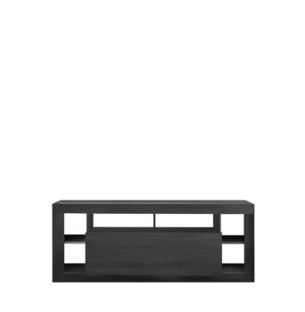 Moderno Porta TV con 1 anta ribalta, colore Nero frassinato