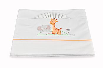 Culla neonati Melman bianca  con ruote e decori colorati