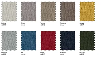 Letto matrimoniale tessuto cipria, sfoderabile, testata retrofinita