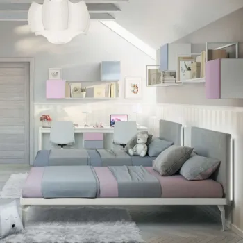Letto Simple Soft singolo extra large , Bianco luce e Grigio pietra Zenzero Shop