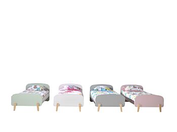 Lettino singolo stile nordico, disponibile in 4 colori