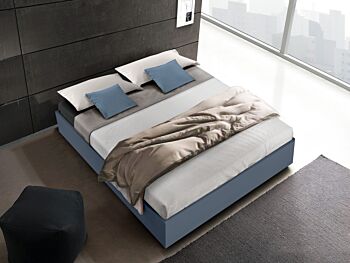 Letto matrimoniale contenitore sommier, finitura Grafite