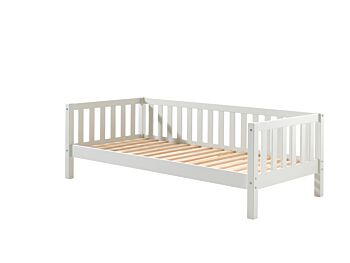 Letto singolo in pino massello, disponibile in due finiture
