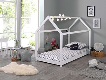 Letto montessoriano bambini a capanna, 90x200 in pino massello