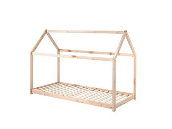 Letto montessoriano bambini a capanna, 90x200 in pino massello