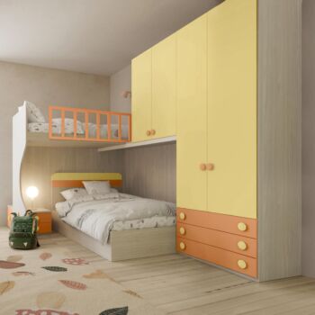 soppalco con scaletta cassettoni