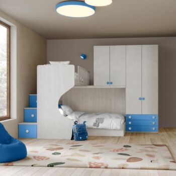 soppalco angolare blu