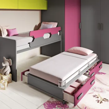 letto multifunzionale cranberry grigio