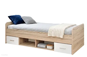 Letto con cassettoni