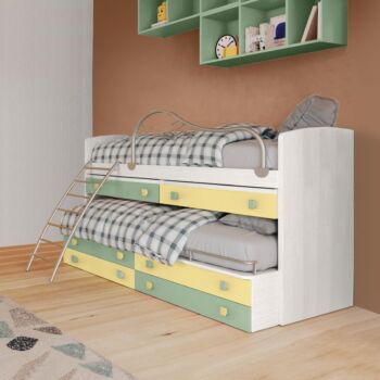 letto con scrivania integrata