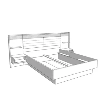 letto con comodini