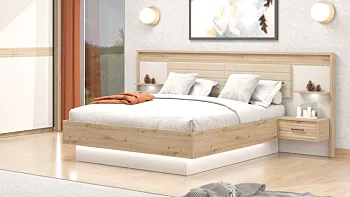 letto con comodini