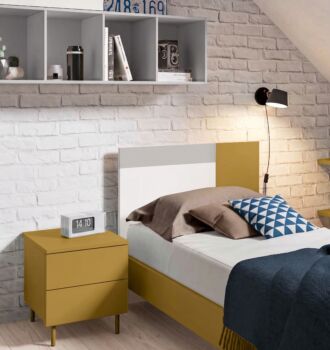 letto singolo senape