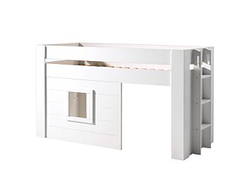 Letto soppalco bianco laccato per bambini