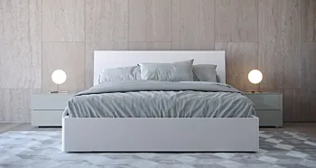 letto contenitore bianco laccato