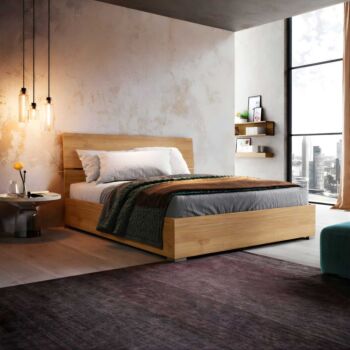 letto moderno noce biondo