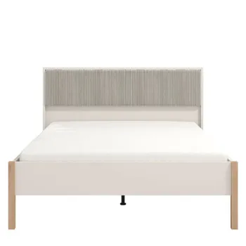 Nuovo letto effetto cannettato stampato in finitura Cashmere e Rovere