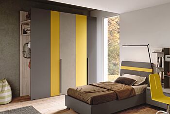 letto senape e grigio