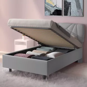 letto grigio 1 piazza e mezza