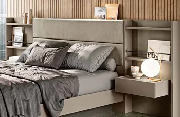 letto grigio seta e visone