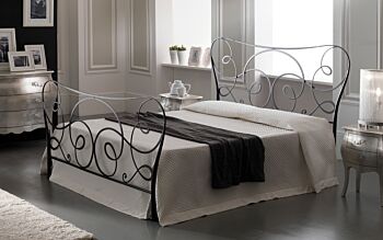 letto in ferro matrimoniale in finitura polvere grigio