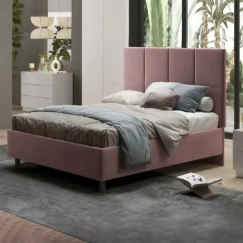 letto velluto rosa antico