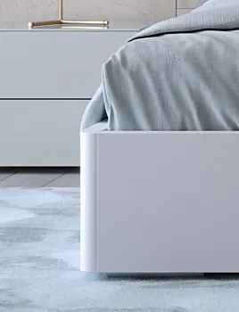 letto contenitore bianco laccato