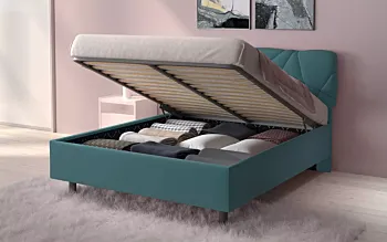 letto verde petrolio matrimoniale