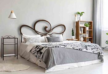 letto in ferro matrimoniale bianco satinato