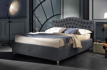 Letto matrimoniale classico tessuto Smoke