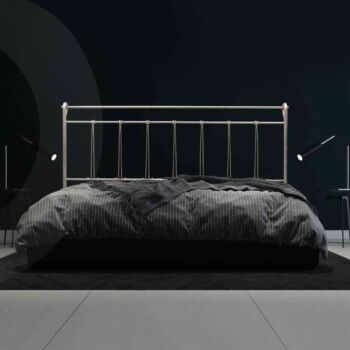 letto matrimoniale in ferro battuto nero