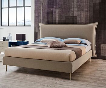 Letto matrimoniale Nathy, design moderno in finitura Savana
