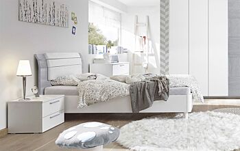 Letto matrimoniale Like grigio in legno