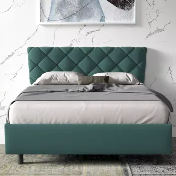 letto verde petrolio matrimoniale