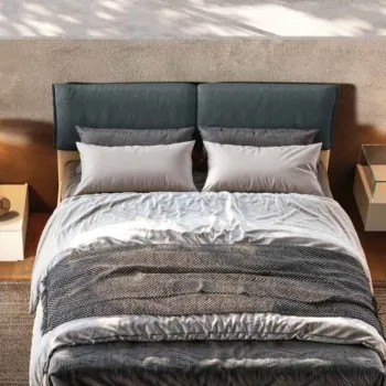 letto panna e grigio