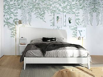 Letto matrimoniale Edge plus in finitura Rovere Bianco