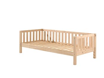 Letto singolo in pino massello, disponibile in due finiture
