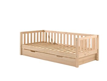 Divano letto pino massello con secondo estraibile, disponibile in due colorazioni Zenzero Shop