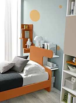 letto bambino con libreria